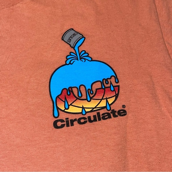 CIRCULATE CHILL OUT Department Of Thermonuclear Reduction Orange Shirt Size Med - Picture 2 of 6